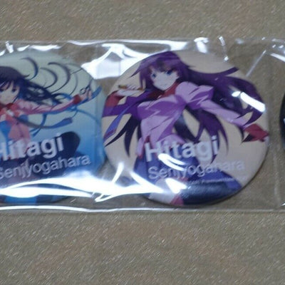 Bakemonogatari Hitagi Senjyogahara Steel Badge 3 Set