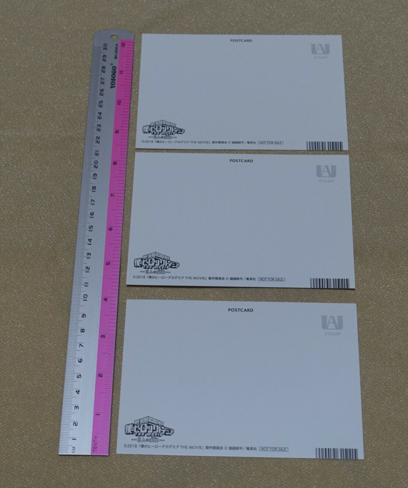 My Hero Academia Movie Theater Privilege Post Card 3 pieces set
