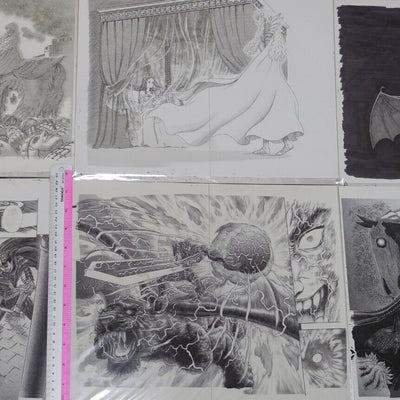 BERSERK Exhibition Item Reproduction of Original Picture 17 piece complete set