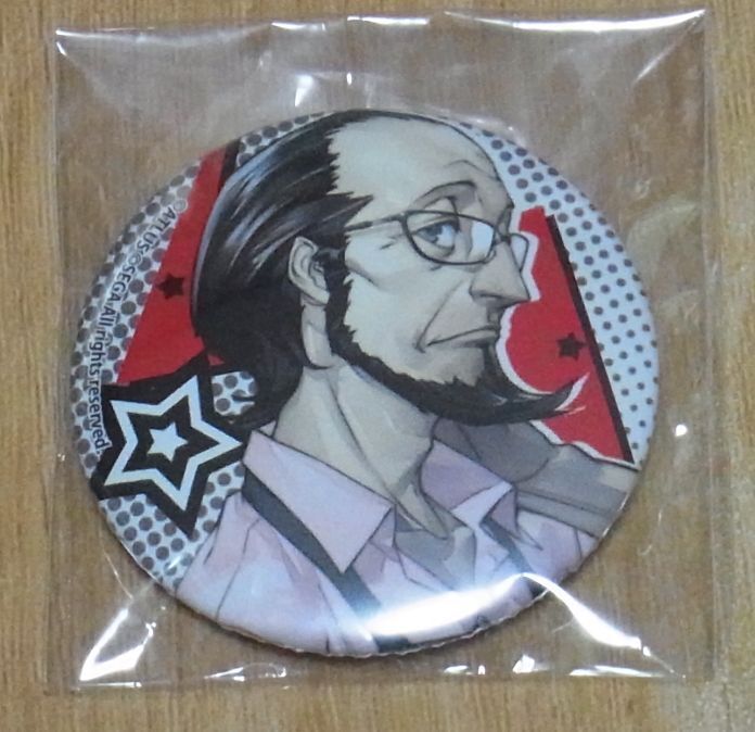 Persona5 45 mm Button Badge Sojiro Sakura Persona 5 RARE