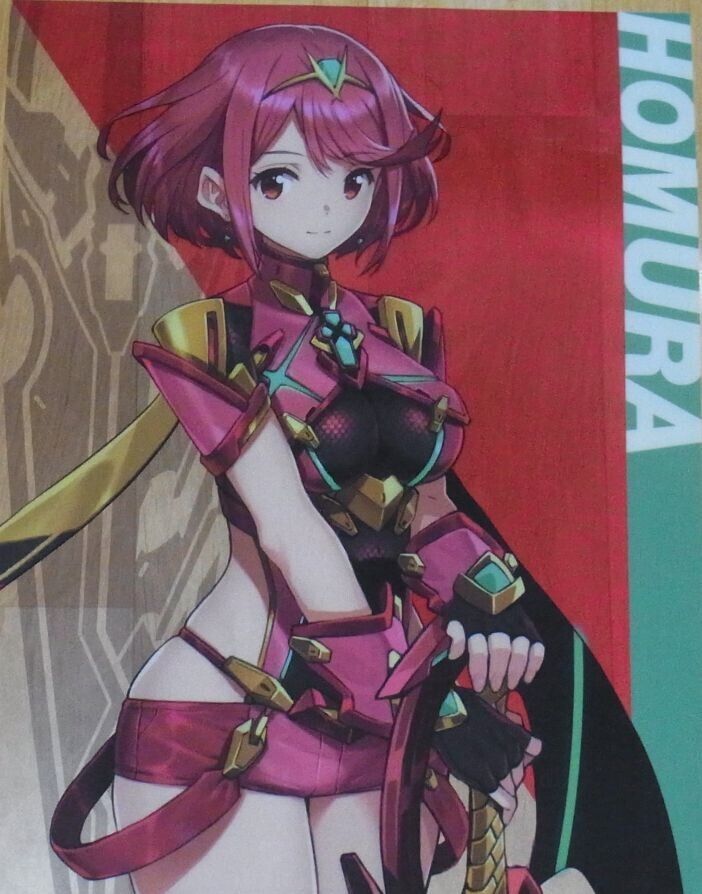 Nintendo Store Xenoblade2 A3 Size Plastic Clear Poster Xenoblade HOMURA