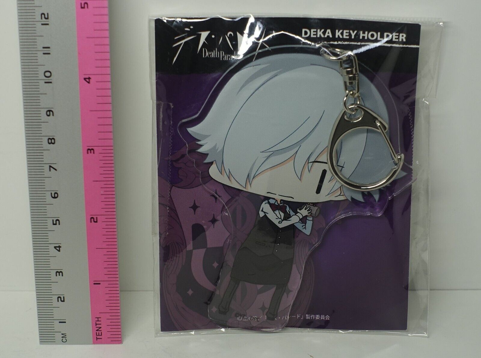 Death Parade Acrylic Key Chain DEKA KEY HOLDER Decim