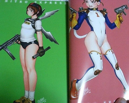 Tsukasa Jun Bullet Illustration Art Book Gun Blue NITRO EXPRESS