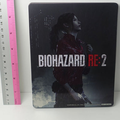 RESIDENT EVIL RE2 BIOHAZARD STEELBOOK STEEL CASE Leon & Claire
