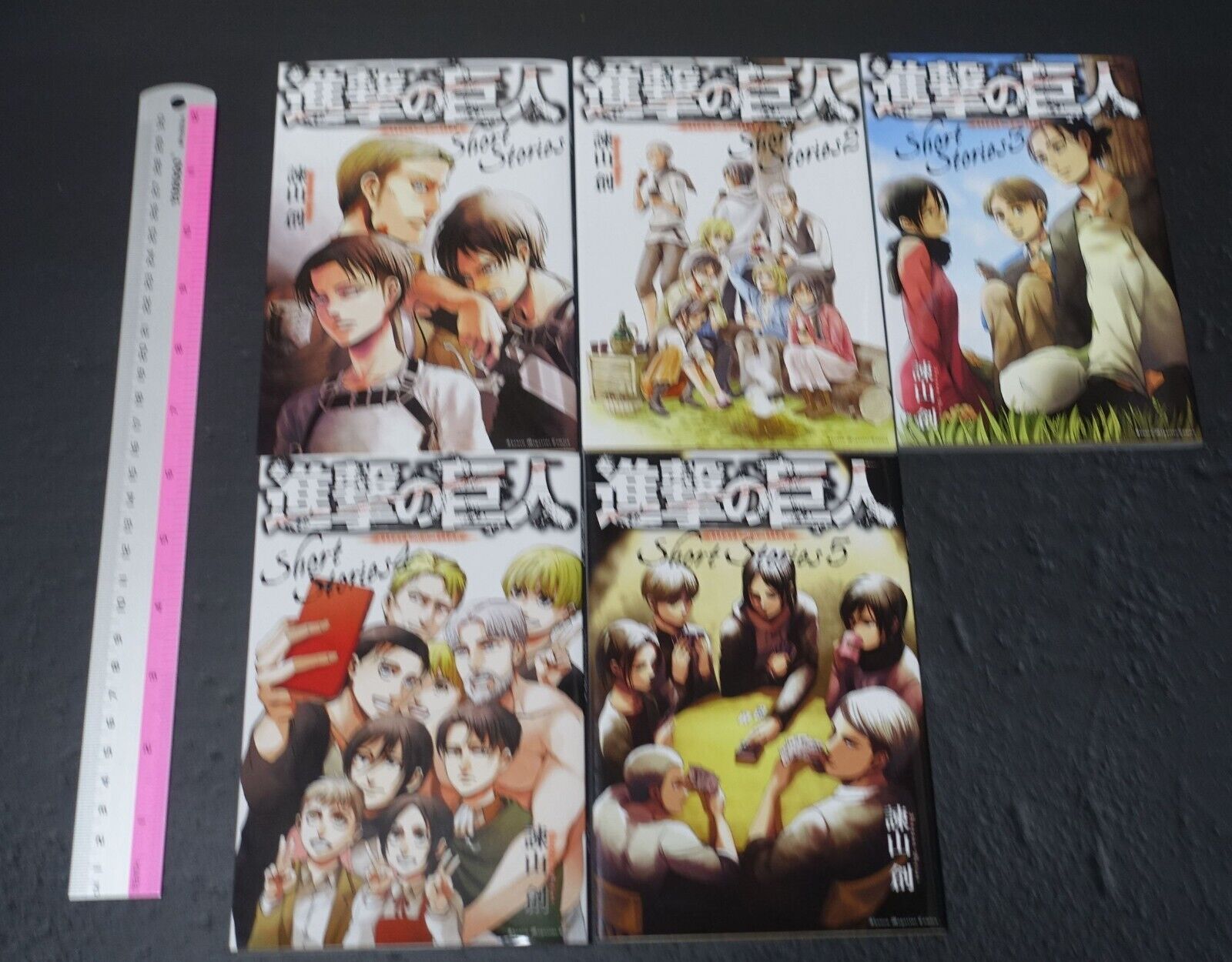 Japanese Novel Attack on Titan Short Stories vol.1-5 Complete Set Hajime Isayama