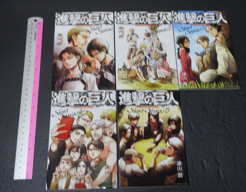 Japanese Novel Attack on Titan Short Stories vol.1-5 Complete Set Hajime Isayama