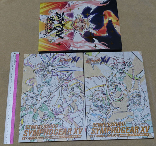 SENKI ZESSHOU SYMPHOGEAR XV KEY ANIMATION ART WORK BOOK SET