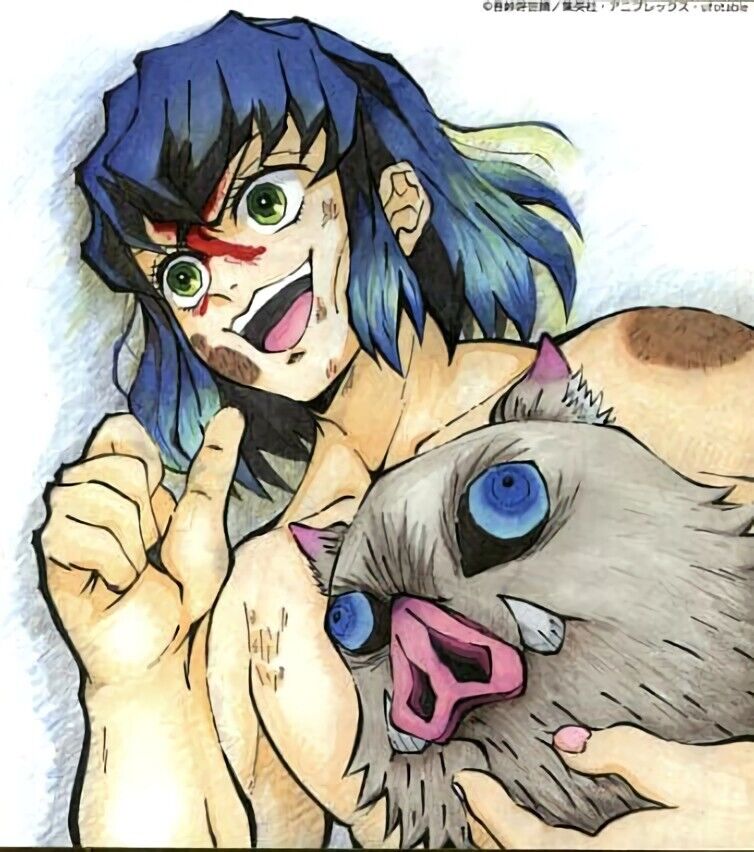 ufotable Kimetsu no Yaiba Demon Slayer Printed Shikishi Art Board Inosuke F
