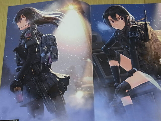 Maruyaki Salmon Color Art Book ARMED SCHOOL GIRLS ILLUSTRATIONS GUN x JK 3.5