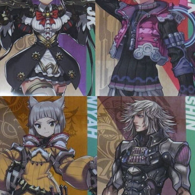 Nintendo Store Xenoblade2 A3 Size Plastic Clear Poster Xenoblade 4 pieces set