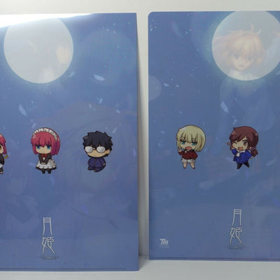 Tsukihime A piece of blue glass moon PVC Art Sheet Clear File 4 piece set