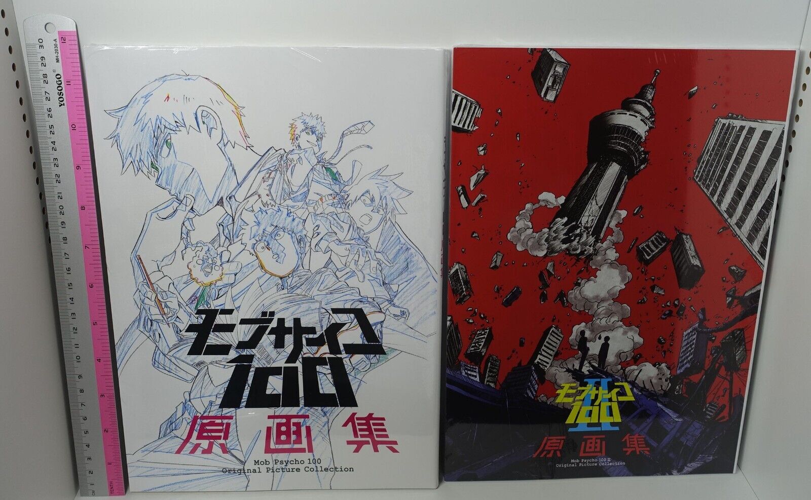 BONES Yoshimichi Kameda Mob Psycho 100 1&2 Key Frame Art Work Book Set