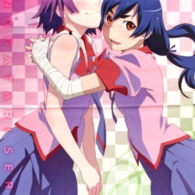 Bakemonogatari 51 x 72 cm Tapestry Hitagi & Suruga Animega