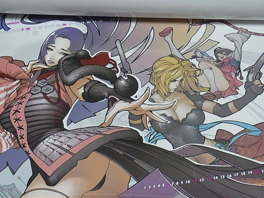 CAPCOM GIRLS 2011 CALENDAR POSTER 7 SET Kinu Nishimura Akira Yasuda etc