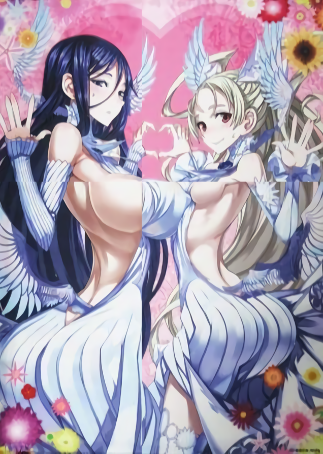 Raita Absolute Girl Absolute Whiteness Magical Girl 51x72 cm Tapestry Wall Scroll Sister Misa & Sasaki San