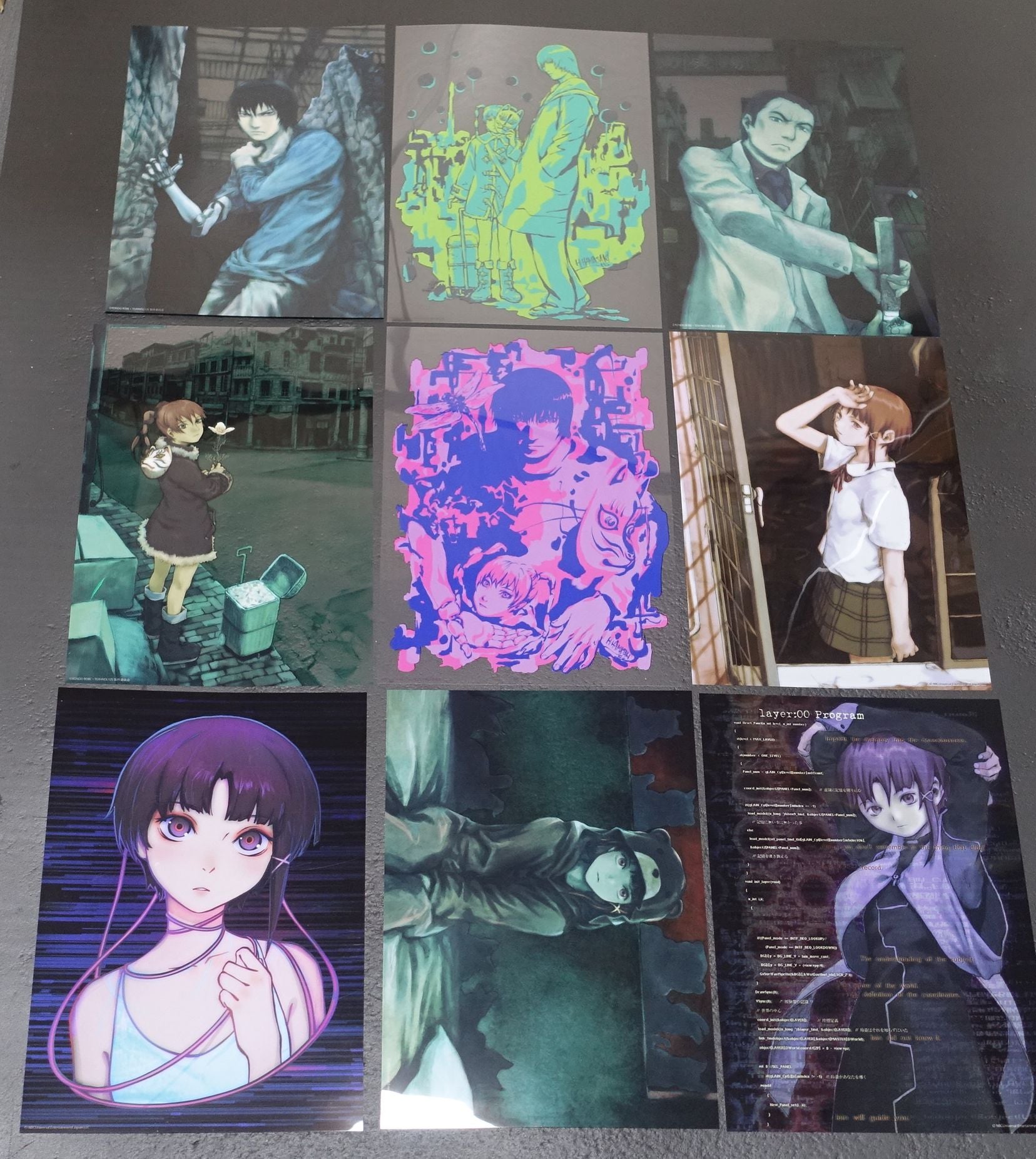 serial experiments lain 25th Aniv Event Goods 21x30cm Clear PVC Poster 18 pieces Set