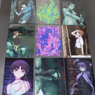 serial experiments lain 25th Aniv Event Goods 21x30cm Clear PVC Poster 18 pieces Set