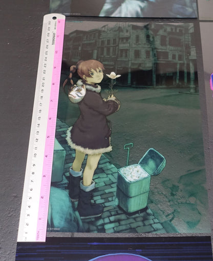 serial experiments lain 25th Aniv Event Goods 21x30cm Clear PVC Poster 18 pieces Set