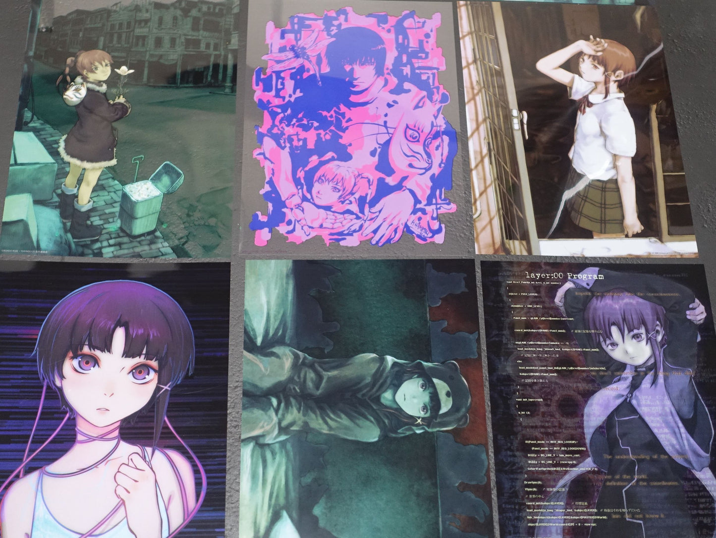 serial experiments lain 25th Aniv Event Goods 21x30cm Clear PVC Poster 18 pieces Set