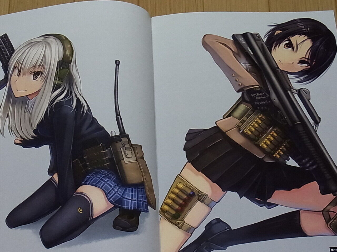 Maruyaki Salmon Color Art Book ARMED SCHOOL GIRLS ILLUSTRATIONS GUN x JK 2 