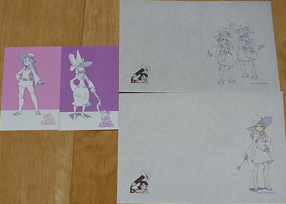 Little Witch Academia Characters 14 Post card 2 Envelope 2 Business card SET 