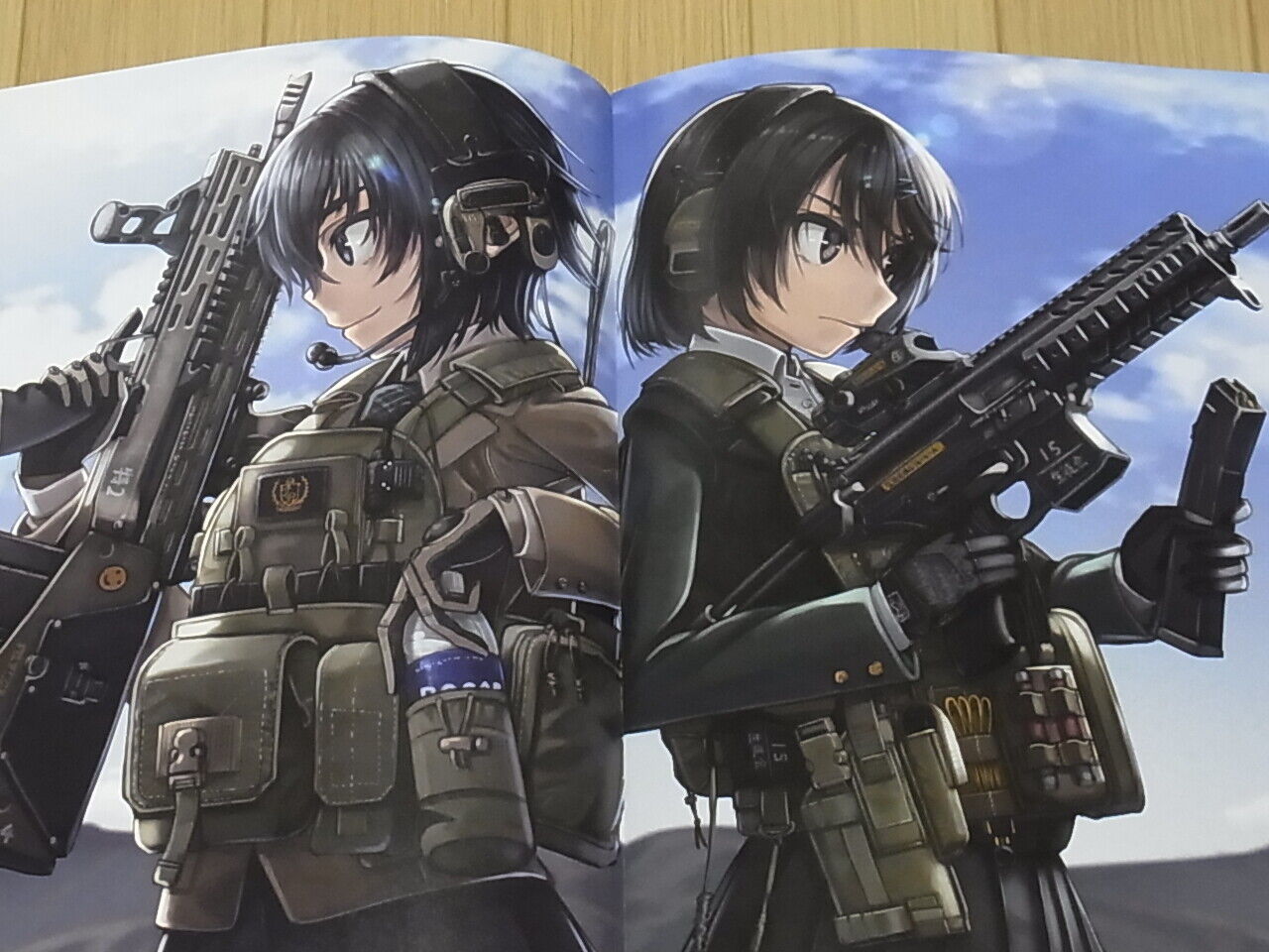 Maruyaki Salmon Color Art Book ARMED SCHOOL GIRLS ILLUSTRATIONS GUN x JK 2 