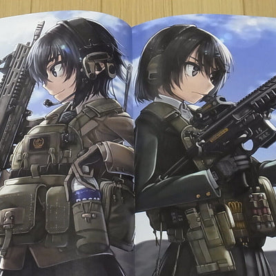 Maruyaki Salmon Color Art Book ARMED SCHOOL GIRLS ILLUSTRATIONS GUN x JK 2 