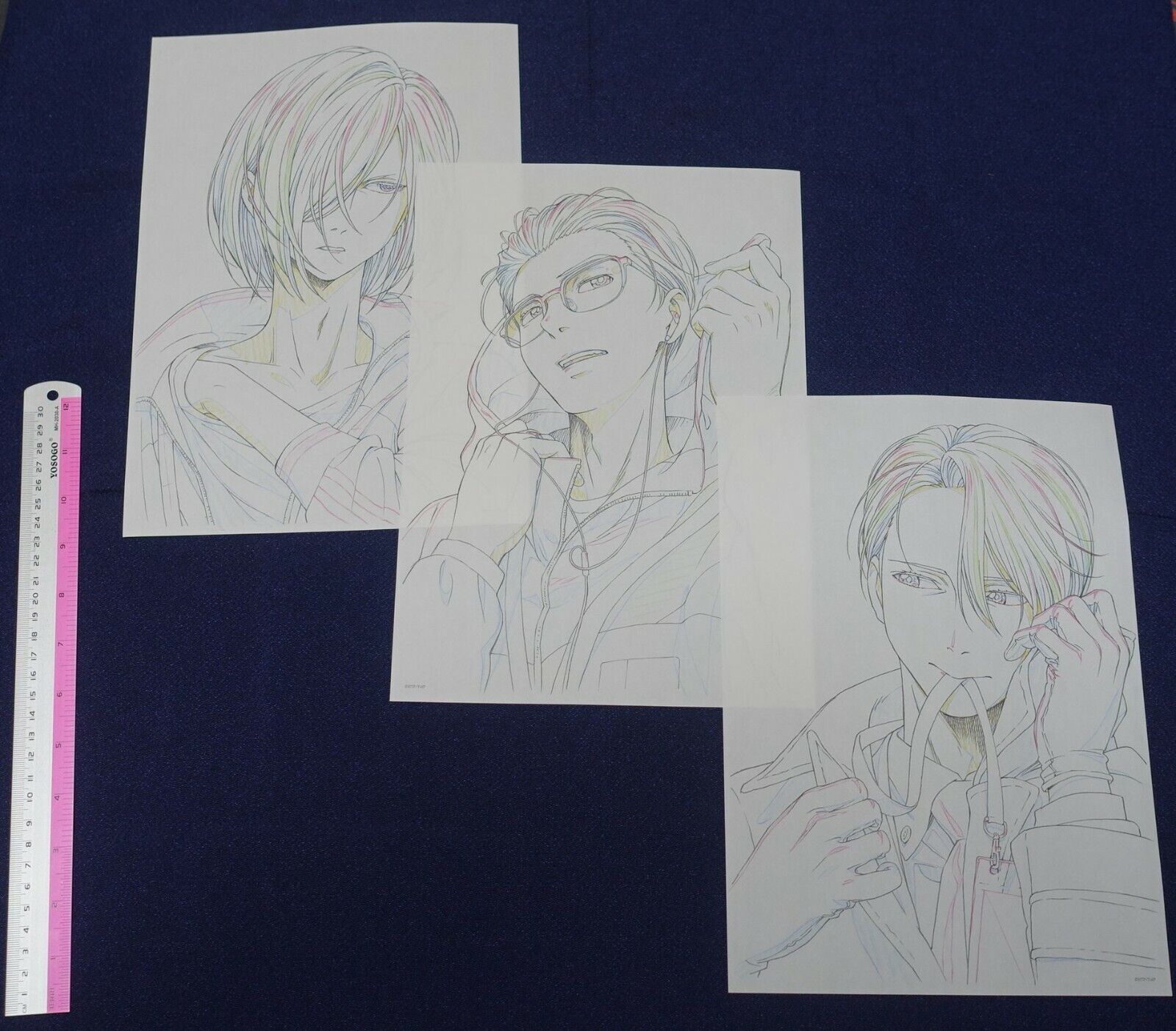 MAPPA Animation YURI!!! ON ICE Print Key Frame Art Sheet 3 Set 