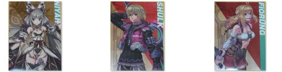 Nintendo Store Xenoblade2 A3 Size Plastic Clear Poster 21 Piece Complete Set 