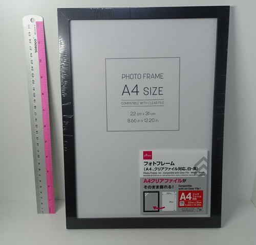 A4 Size Clear File PVC Art Sheet Picture Frame Black 