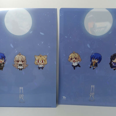 Tsukihime A piece of blue glass moon PVC Art Sheet Clear File 4 piece set 