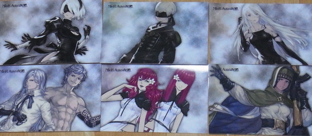 Nier Automata Illustration Art Post Card 6 SET 