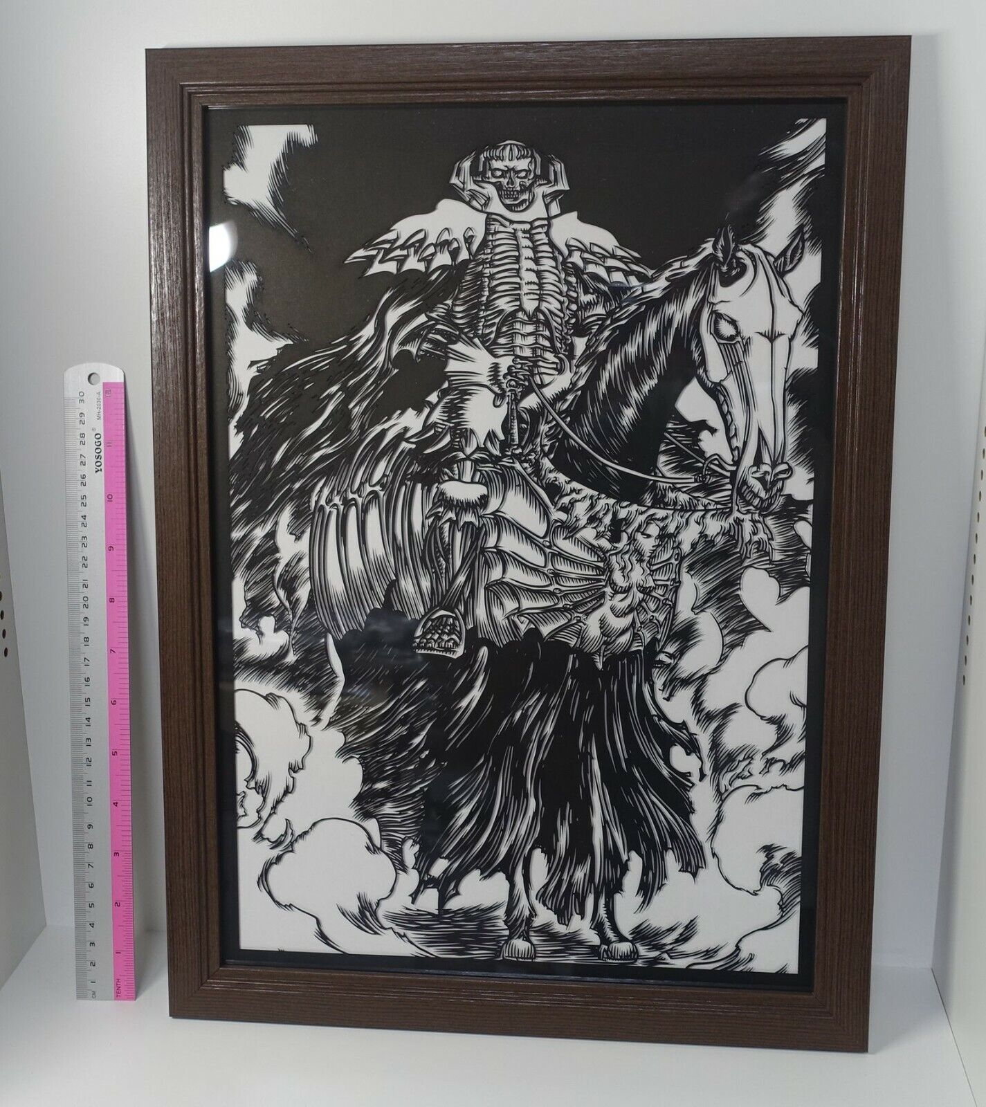 BERSERK Exhibition Event Item CHARA-KIRIE Art Board Skull Knight Serial Number 