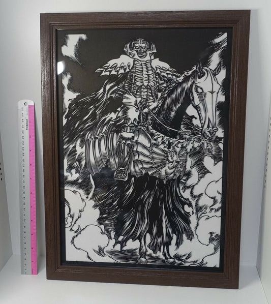 BERSERK Exhibition Event Item CHARA-KIRIE Art Board Skull Knight Serial Number 