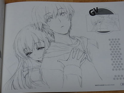 AQUAPLUS Hisashi Katawa White ALBUM Illustration Book Rare 