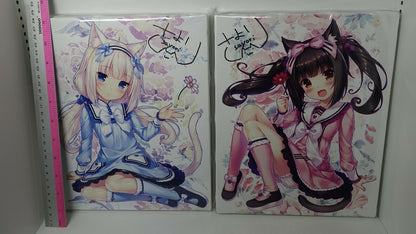Sayori NEKOPARA Campus Art Board with Hand Drawn Autograph Vanilla & Chocola 