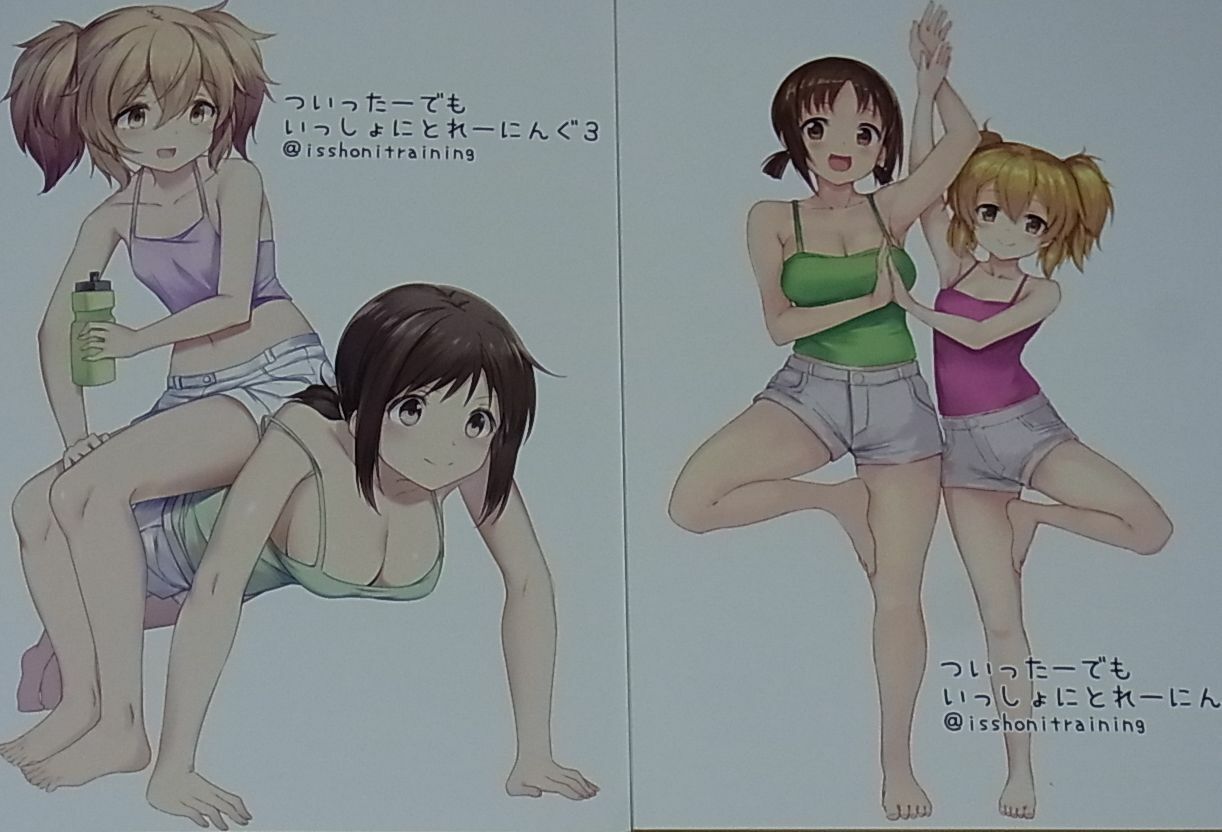 Issho ni Training 3 & 4 Set How to Exercise Illustration Book 