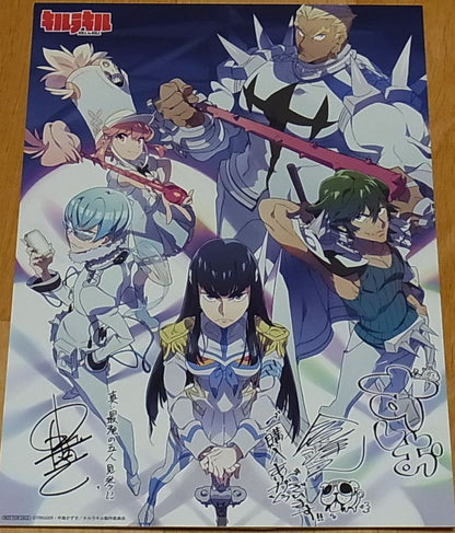 Kill la Kill Student Council Art Board with Artists Print Sign Sushio Imaishi 