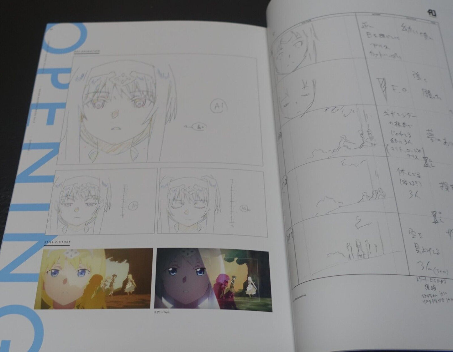SWORD ART ONLINE Alicization OP ED Key & Story Board Art Book 1 & 2 Set SAO 