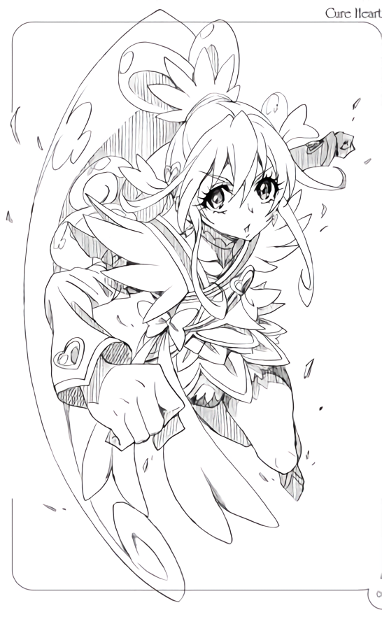 EUNOS Precure Cure Heart 100 pose Fan Art Book 100 CURE C97 
