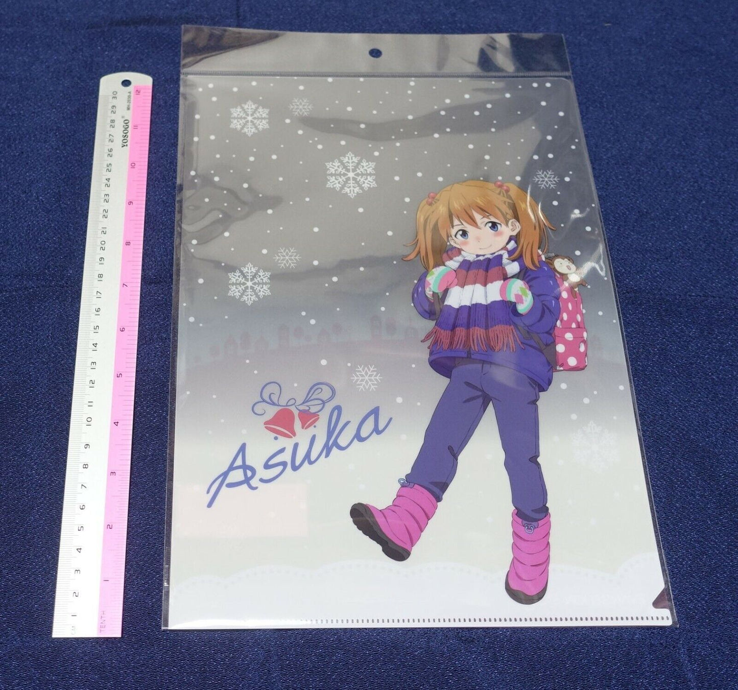 EVANGELION STORE CHIBI ASUKA PVC Art Sheet Clear File 