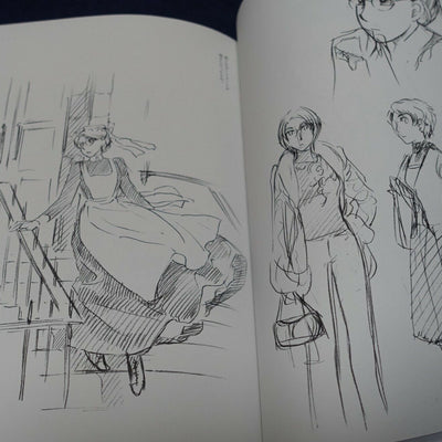 Kaoru Mori Rough Illustration Art Book SCRIBBLES vol.1 & 2 Set with Art Card 