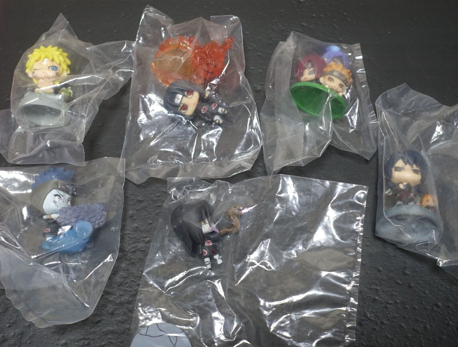 Naruto Petit Chara Land Summon! Naruto & Akatsuki vol.2 Figure 6 Set no box 