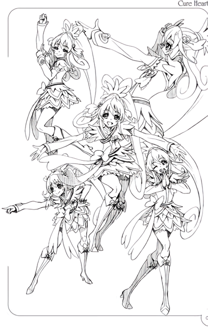 EUNOS Precure Cure Heart 100 pose Fan Art Book 100 CURE C97 