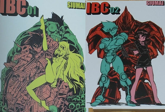 Hiroyuki Imaishi Newest item Original Gun Action Comic IBC01 & 02 Set SIUMAI 