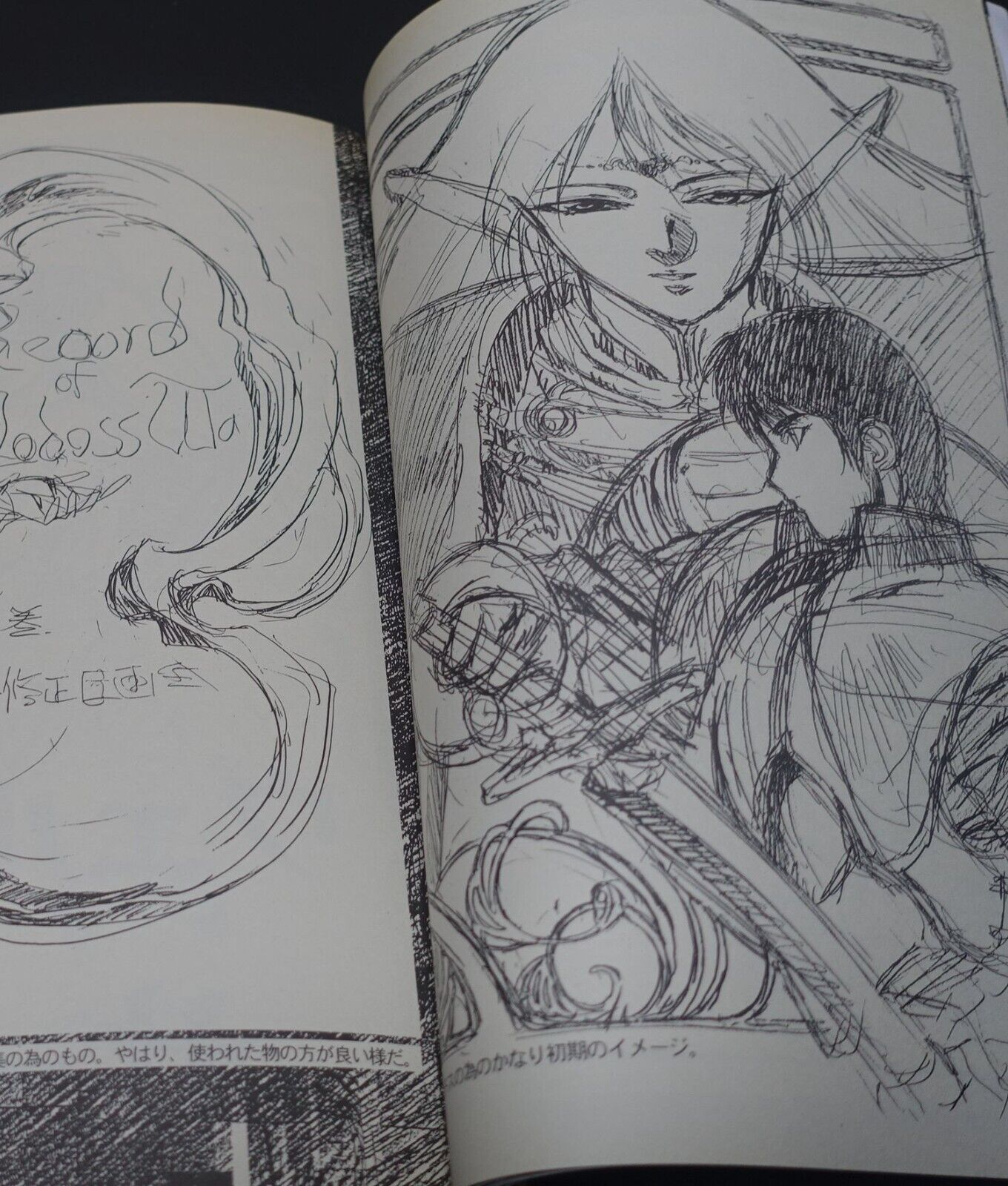 NOBUTERU YUUKI YUKI Rough Drawings ANVIL Record of the Lodoss War Wizardry etc 