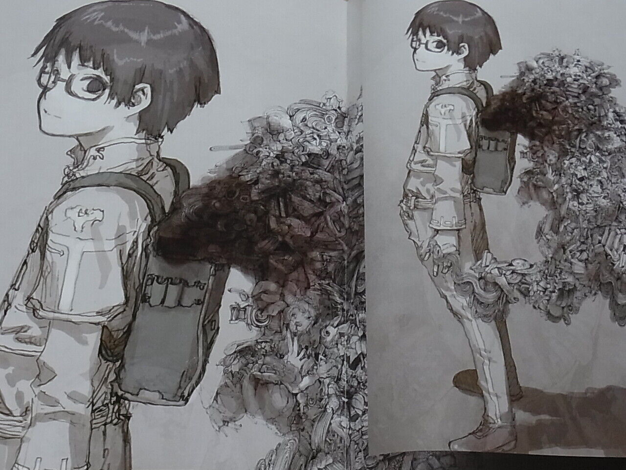 Yoshitoshi Abe x Yukaly Original Color Art Book Katamari Shonen with art card 