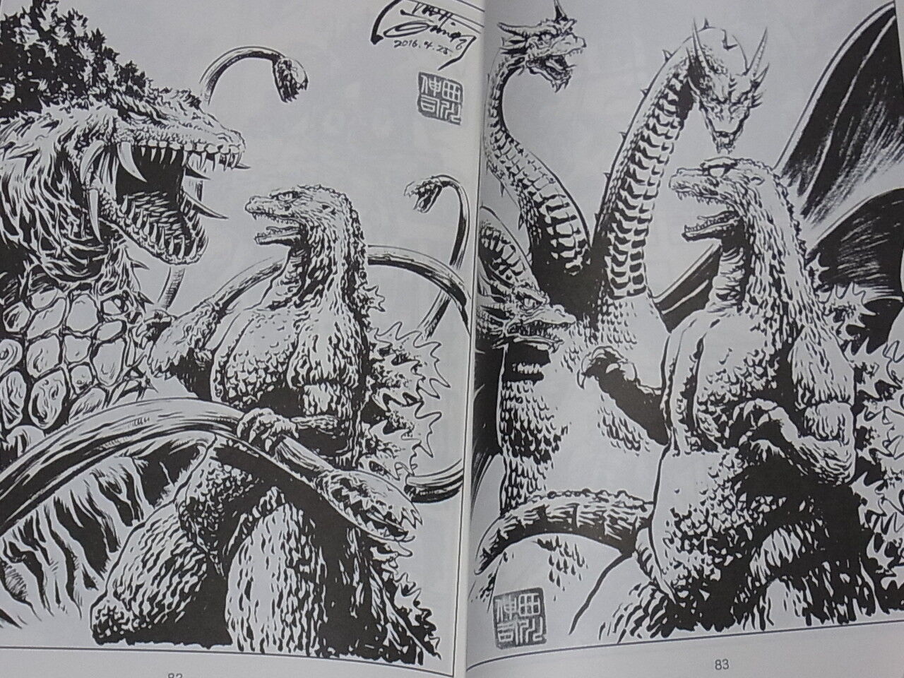 SHINJI NISHIKAWA GODZILLA Illustration Art Book CONVENTION SKETCH BOOK in USA 
