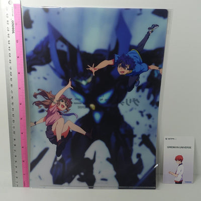 GRIDMAN UNIVERSE PVC Art Sheet & Used Movie Ticket SSSS DYNAZENON 
