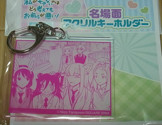 No Matter How I... Watamote Exhibition Event Acryl Key Chain In Amusement Park 